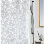 colección Blatt , Cortina de ducha textil 180 x 200, 100% polyester, Blanco - Spirella