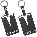 Sporgo 2 piezas de silicona llavero protección: titular de la tarjeta de llave para Tesla Model 3 Modelo Y, negro Tesla Tarjetero para Model 3 Modelo Y Botón Accesorios, Negro , 12cm 6cm 1cm