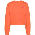 Tops deportivos orgánicos naranja de poliester manga larga con cuello redondo con logo adidas Adidas by Stella McCartney talla L de materiales sostenibles para mujer 