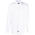 Camisas blancas de algodón de manga larga rebajadas manga larga con logo FAY talla L para hombre 