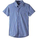 Camisas azules de popelín de manga corta infantiles formales de punto 13/14 años 