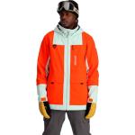 Chaquetas naranja de poliester de snowboard rebajadas con capucha Spyder talla M de materiales sostenibles para hombre 