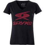 Camisetas deportivas negras manga corta con logo Spyke talla L para mujer 