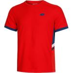 Camisetas rojas de poliester de tenis manga corta Lotto Squadra talla S de materiales sostenibles para hombre 