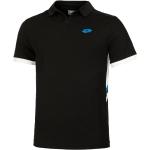 Camisetas negras de poliester de tenis Lotto Squadra de materiales sostenibles para hombre 