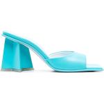 Sandalias azules de goma de cuero rebajadas con tacón cuadrado Chiara Ferragni talla 39 para mujer 