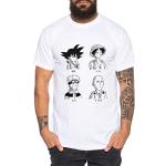 Camisetas blancas de manga corta Naruto talla M para hombre 