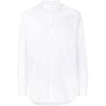 Camisas blancas de algodón de manga larga manga larga con cuello alto Jil Sander para hombre 