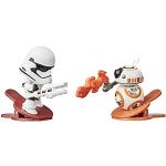 Star Wars Battle Bobblers First Order Stormtrooper Vs BB-8 Figura de acción de Batalla Recortable, Paquete de 2, Juguetes para niños a Partir de 4 años