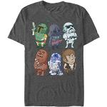 Camisetas grises de poliester de manga corta Star Wars Chewbacca manga corta talla L para hombre 