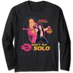 Camisetas negras de encaje de manga larga Star Wars Han Solo manga larga de encaje talla S para mujer 