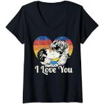 Star Wars Han Solo Leia Epic Kiss Rainbow I Love You Camiseta Cuello V