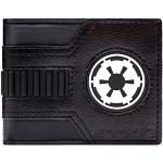 Star Wars Galactic Empire Tie Fighter Traje Emblema Billetera/Cartera Bi-Fold Porta-ID & Tarjetero, Negro