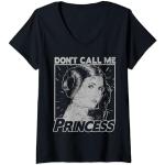 Camisetas negras de encaje con encaje  Star Wars Princesa Leia con escote V de encaje talla S para mujer 
