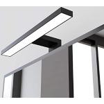 STARBATH PLUS - Lámpara de Luces LED Silvia - Aplique Ideal para el Espejo del Baño - Protección IP44-600 x108 x 40 mm - Con Luz Blanca de 6000 K - Color Negro Mate