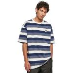 STARTER BLACK LABEL Starter Sun Stripes-Camiseta de Gran tamaño, Azul Oscuro/Azul Vintage/Blanco pálido, XL para Hombre
