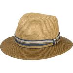 Sombreros marrones de paja de paja  tallas grandes talla 63 con rayas Stetson talla XXL para mujer 