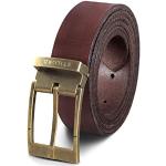 Cinturones marrones de piel de búfalo con hebilla  largo 130 vintage Stilord talla XL para hombre 