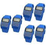 Relojes de caucho de pulsera cuadrados con calculadora Cuarzo digital para hombre 
