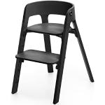 Silla Stokke Steps - Negro - Sistema de asiento 5 en 1 - De recién nacido hasta toda la infancia o los 87 kilos - Sin herramientas, estilosa y ajustable