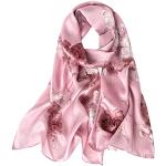 Pañuelos rosas de seda de seda  formales para mujer 