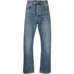 Jeans desgastados azules de algodón ancho W31 largo L36 con logo Haikure de materiales sostenibles para hombre 