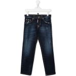 Jeans desgastados infantiles azules de poliester rebajados con logo Dsquared2 8 años 
