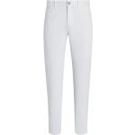 Pantalones blancos de licra de lino ancho W34 largo L35 con logo Ermenegildo Zegna para hombre 