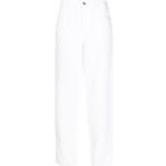 Jeans blancos de lino de corte recto rebajados ancho W30 largo L31 informales con logo Armani Emporio Armani para mujer 