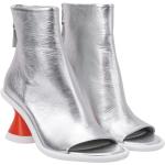 Sandalias grises de cuero tipo botín rebajadas STRATEGIA talla 36 para mujer 