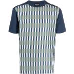 Camisetas azules de algodón a rayas rebajadas con rayas Armani Giorgio Armani talla 3XL para hombre 