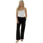 Pantalones chinos negros de lino de verano tallas grandes talla 3XL para mujer 
