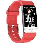 Smartwatches rojos con GPS con medidor de frecuencia cardíaca para mujer 
