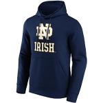 Sudadera con capucha College Football Notre Dame Fighting con capucha Logo irlandés Primary Navy, azul marino, XL