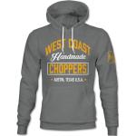 Sudaderas grises de poliester con capucha con logo West Coast Choppers talla 3XL para hombre 