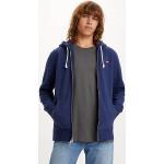 Sudaderas azules de algodón con capucha y cremallera con logo LEVI´S talla XL para hombre 