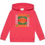 Sudaderas rosas de algodón con capucha infantiles con logo Gucci 4 años 