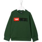 Sudaderas verdes de algodón con capucha infantiles rebajadas con logo Diesel Kid 10 años 