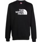 Sudaderas estampadas negras de algodón manga larga con cuello redondo con logo The North Face para hombre 
