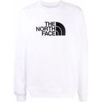 Sudaderas estampadas blancas de algodón manga larga con cuello redondo con logo The North Face para hombre 