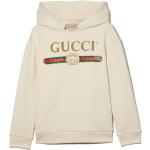 Sudaderas blancas de algodón con capucha infantiles con logo Gucci 