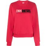 Ropa roja de algodón de invierno  manga larga cuello redondo con logo Diesel para mujer 