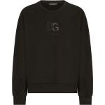 Ropa negra de algodón de invierno  rebajada manga larga cuello redondo con logo Dolce & Gabbana para hombre 