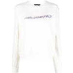 Ropa orgánica blanca de sintético de invierno  rebajada manga larga cuello redondo con logo Karl Lagerfeld de materiales sostenibles para mujer 