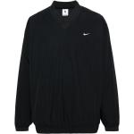 Sudaderas negras de poliester con cremallera manga larga con logo Nike Swoosh talla L para hombre 