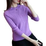 Suéters  lila de poliester de otoño tallas grandes informales talla XXL para mujer 
