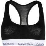 Sujetadores negros de algodón rebajados con logo Calvin Klein talla XS para mujer 