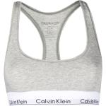 Sujetadores deportivos grises de algodón rebajados con logo Calvin Klein talla XL para mujer 