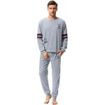 Pijamas largos de algodón de otoño tallas grandes talla XXL para hombre 