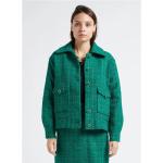 Suncoo, Chaqueta Tweed Verde para Mujer Green, Mujer, Talla: M